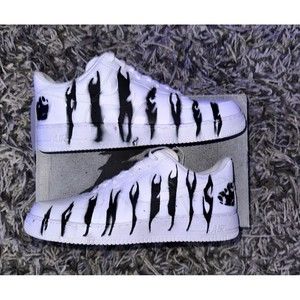 Nike Air Force 1 x AGONYGOYS Custom Low Knowledge Key Forever Shoes White Black